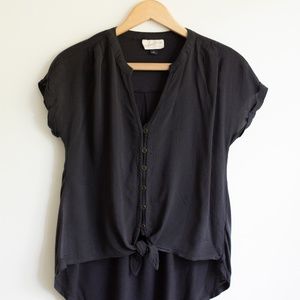 Gray Tie Top
